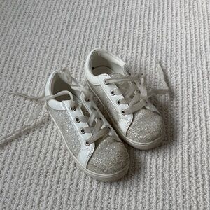 Sparkly White toddler girls  Sneakers size 11